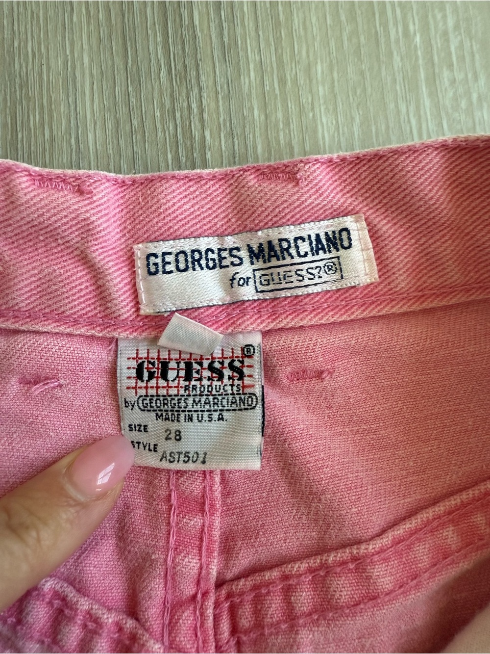 Vintage Guess by Marciano Pink Denim Mini Skirt - Picture 7 of 8